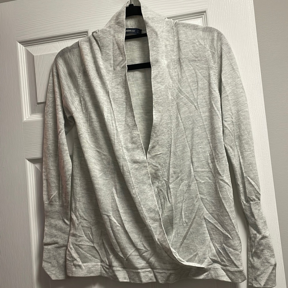 Zara grey wrap sweater